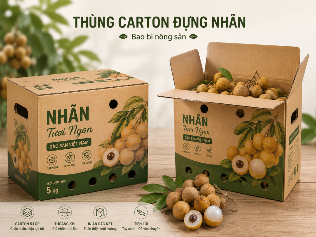 thùng carton đựng nhãn